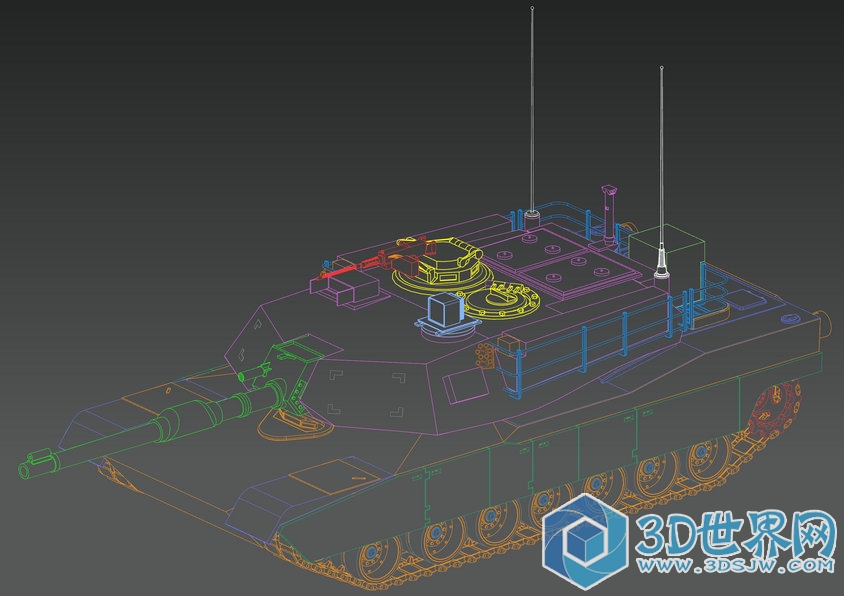 m1a1坦克建模附3d图档下载