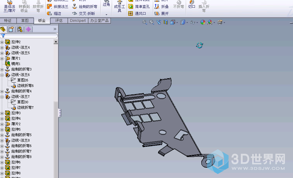 solidworks钣金实例精解手机sim固定卡