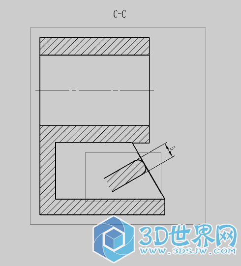 肋板的局部剖视图