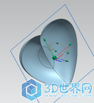 ug这个爱心片体怎么加厚成实体呢