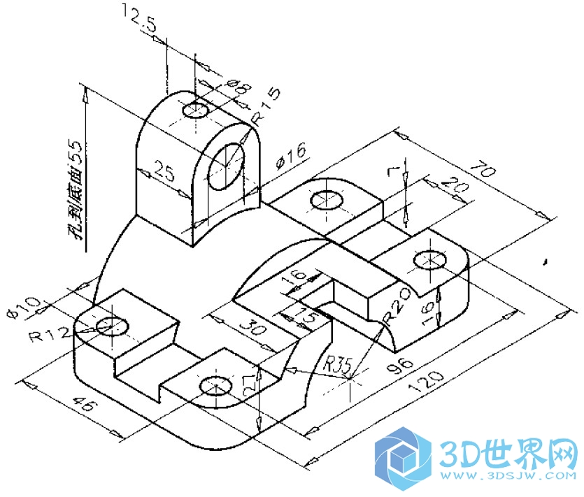 autocad如何画三维图图片