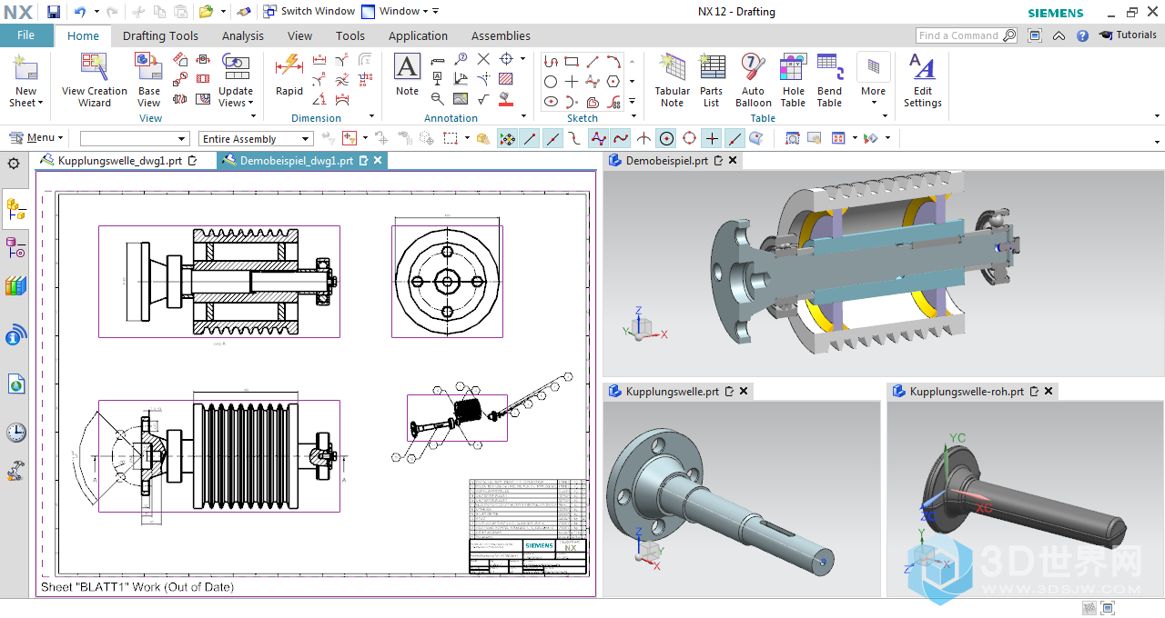 Siemens nx чертежи