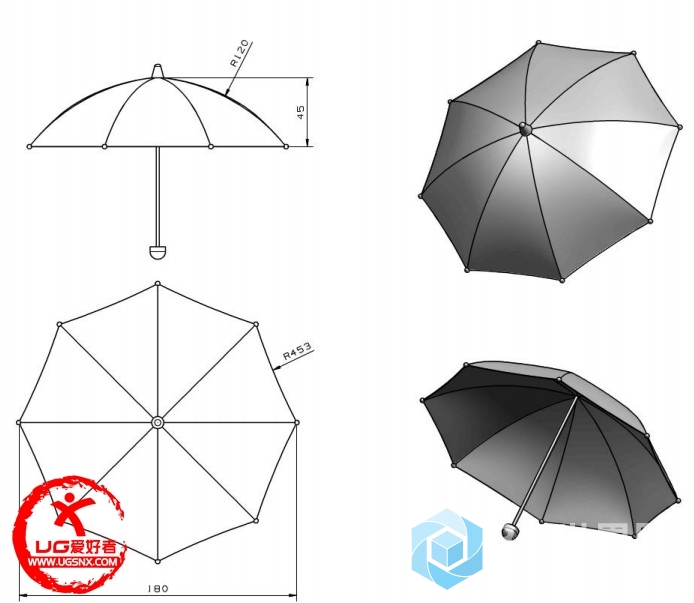 雨伞prt模型