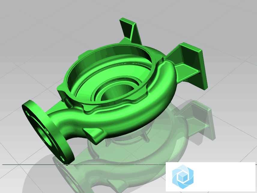 离心泵蜗壳的三维建模图片