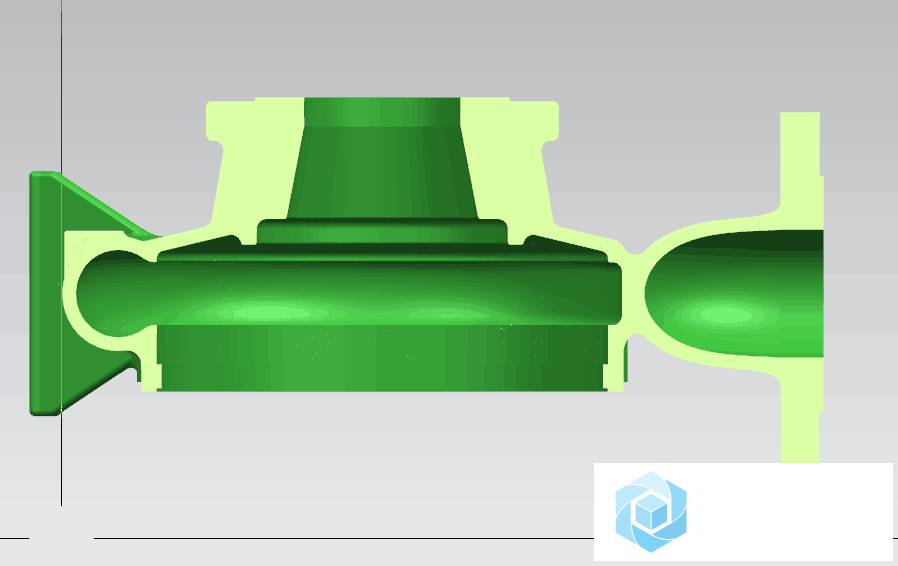 离心泵蜗壳的三维建模图片