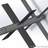 分享一个SolidWorks柳叶刀无人机模型