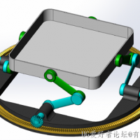 分享一个SolidWorks升降机构 配合约束做了 仿真动画没做 可以自己下载尝试