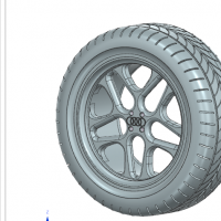 分享一个NX绘制的奥迪汽车轮胎轮毂