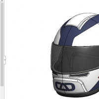 分享一个摩托车头盔模型 SolidWorks画的