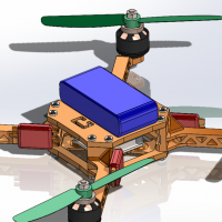 分享一个SolidWorks绘制的简易无人机 步兵克星