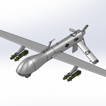 分享一个Solidworks捕食无人机3D模型，带有建模步骤