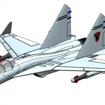 分享一个SolidWorks SU27战斗机模型 带建模步骤