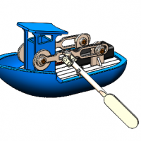 分享一个SolidWorks划船玩具